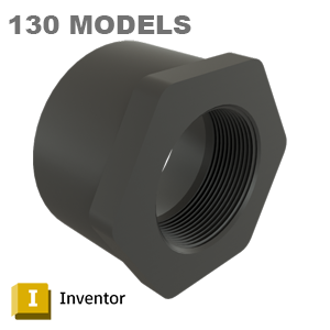 Spears 438/838 Reducing Bushing — Autodesk Inventor Model States (PVC/CPVC) [*.ipt]